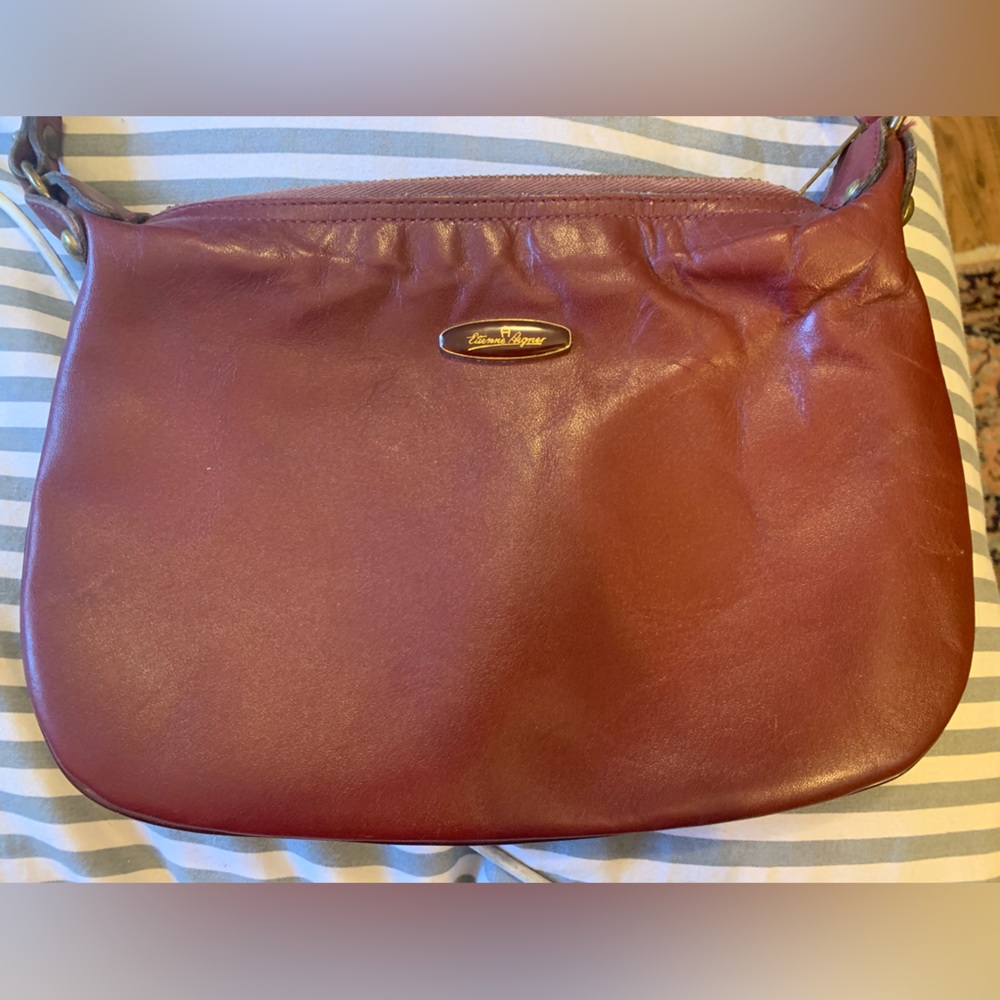 Vintage Etienne Aigner Leather Bag (Burgundy/Maroon)